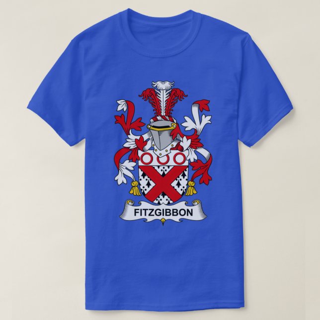 Fitzgibbon Coat of Arms Family Crest  T-Shirt (Design Front)