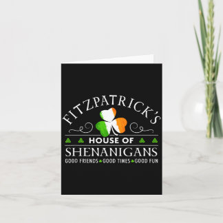 Fitzpatrick Shirt House Of Shenanigans St Patricks Card