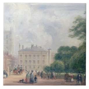 Fitzroy Square, London (oil on panel) Tile