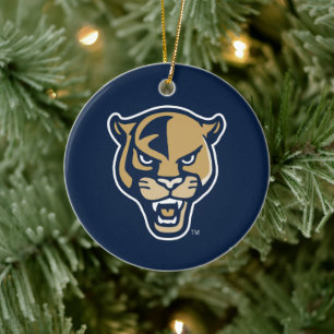 FIU Panther Head Ceramic Tree Decoration