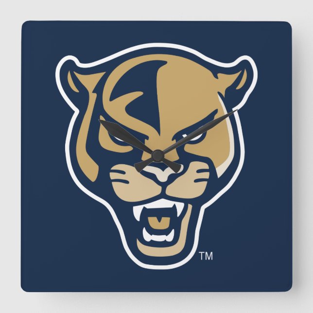 FIU Panther Head Square Wall Clock (Front)