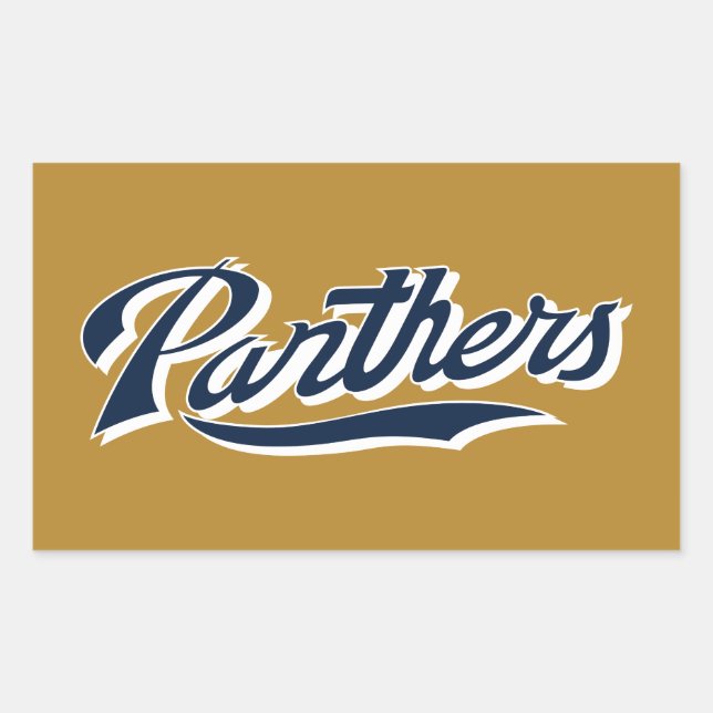 FIU Panthers Script Rectangular Sticker (Front)