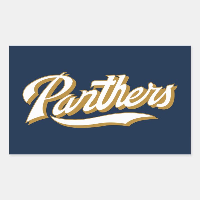 FIU Panthers Script Rectangular Sticker (Front)