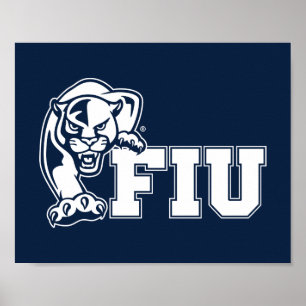 FIU Panthers - White Logo Poster