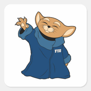 FIU Roary The Child 2 Square Sticker