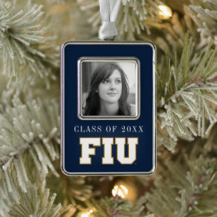 FIU SILVER PLATED FRAMED ORNAMENT