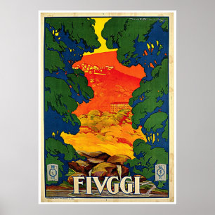 Fiuggi Italy Vintage Travel Advertisement Art Poster
