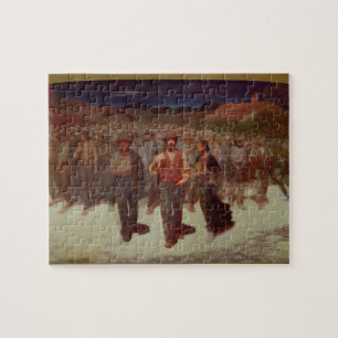 Fiumana (The Human Tide) 1895-96 (oil on canvas) Jigsaw Puzzle