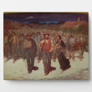 Fiumana (The Human Tide) 1895-96 (oil on canvas) Plaque