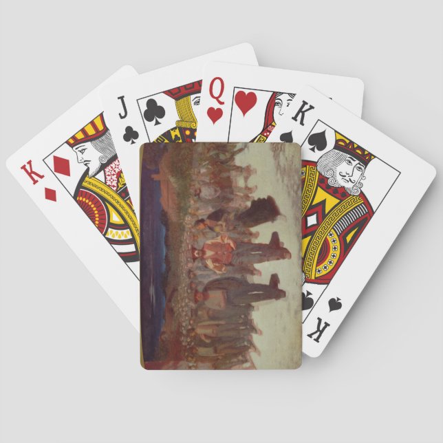 Fiumana (The Human Tide) 1895-96 (oil on canvas) Playing Cards (Back)