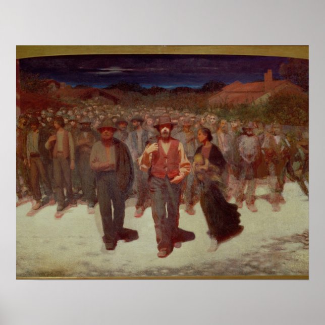 Fiumana (The Human Tide) 1895-96 (oil on canvas) Poster (Front)