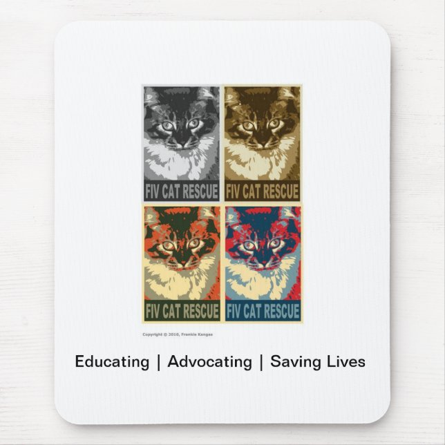 FIV Cat Rescue Mouse Mat (Front)