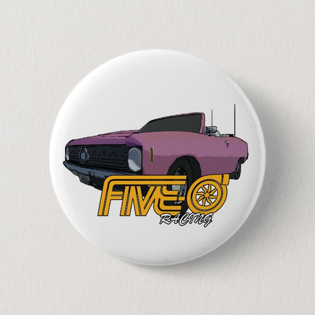 Five-0 Pink 6 Cm Round Badge (Front)