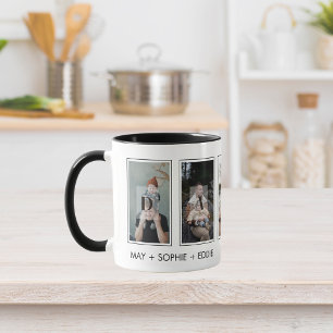 Five (5) Photos Father's Day Family Photos & Names Mug