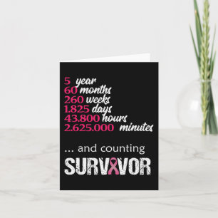 Five 5 Year Survivor Breast Cancer  Awareness Gift Card