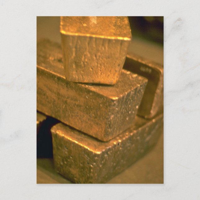 Five 90 pound gold bricks postcard (Front)