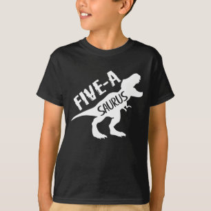 Five-A-Saurus Dinosaur 5th Fifth Birthday T-Shirt