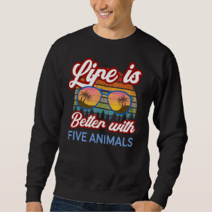 Five Animal Shaolin Sunset. Life is Better With Fi Sweatshirt