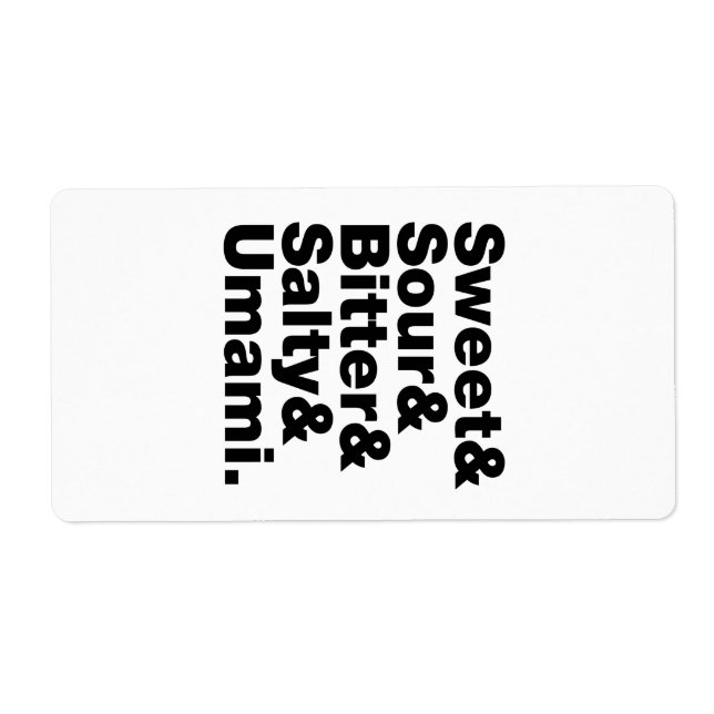 Five Basic Tastes (Front)