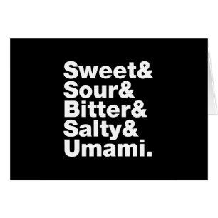 Five Basic Tastes Greeting Card