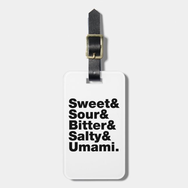 Five Basic Tastes Luggage Tag (Front Vertical)