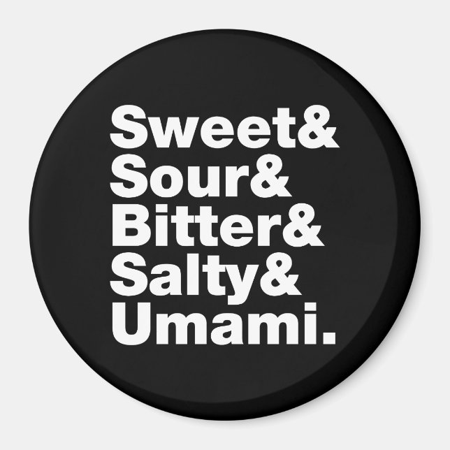 Five Basic Tastes Magnet (Front)