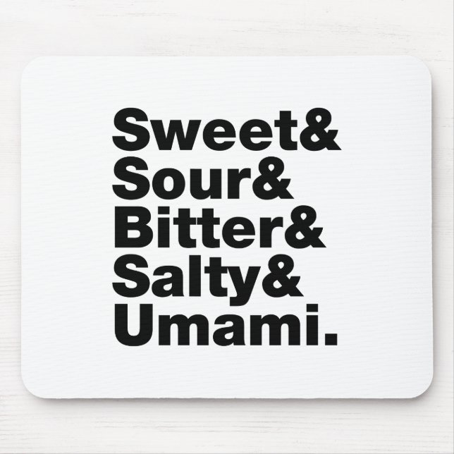 Five Basic Tastes Mouse Mat (Front)