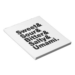 Five Basic Tastes Notepad