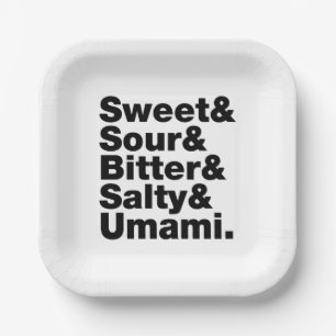 Five Basic Tastes Paper Plate