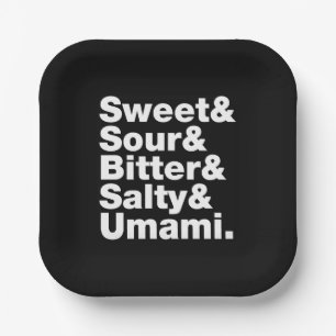 Five Basic Tastes Paper Plate