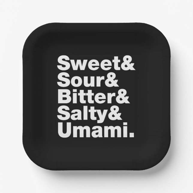 Five Basic Tastes Paper Plate (Front)