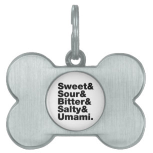 Five Basic Tastes Pet Name Tag