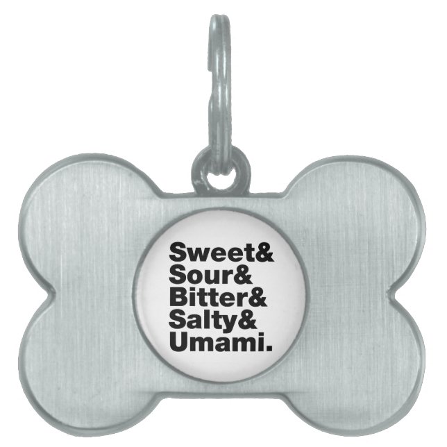 Five Basic Tastes Pet Name Tag (Front)