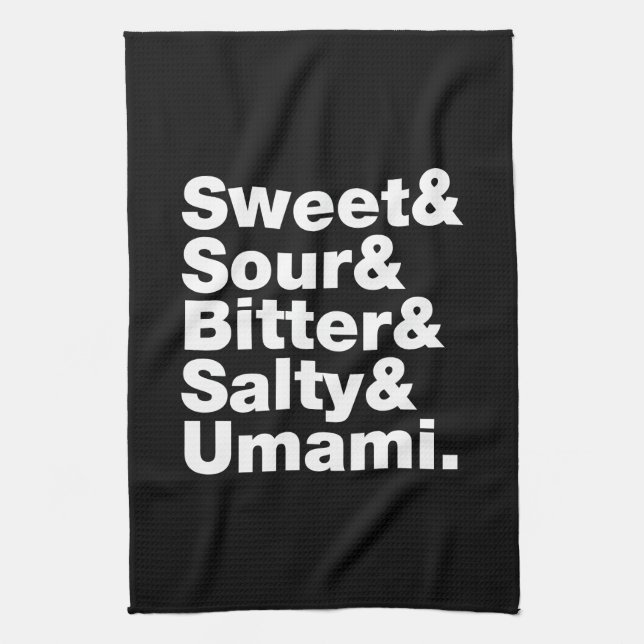 Five Basic Tastes Tea Towel (Vertical)