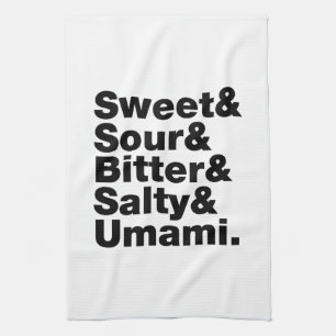 Five Basic Tastes Tea Towel