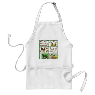 Five Birds of Christmas Standard Apron