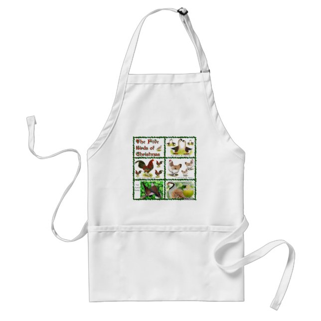 Five Birds of Christmas Standard Apron (Front)