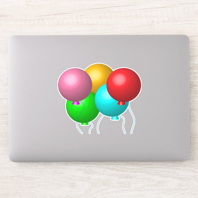 Five Birthday Balloons Cutout (Computer)