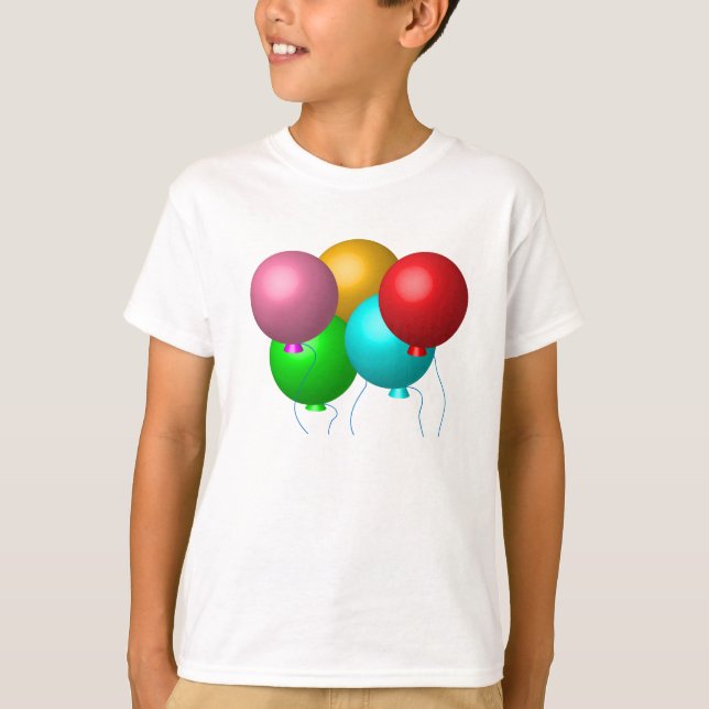 Five Birthday Balloons T-Shirt (Front)