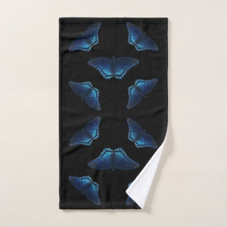 Five Blue Butterflies Pattern Bath Towel Set