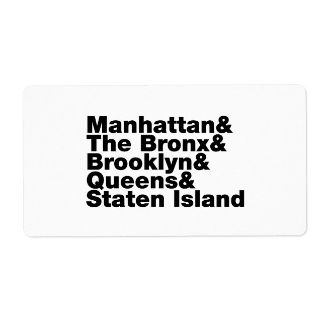 Five Boroughs ~ New York City (Front)