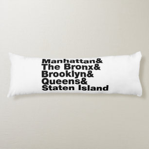 Five Boroughs ~ New York City Body Cushion