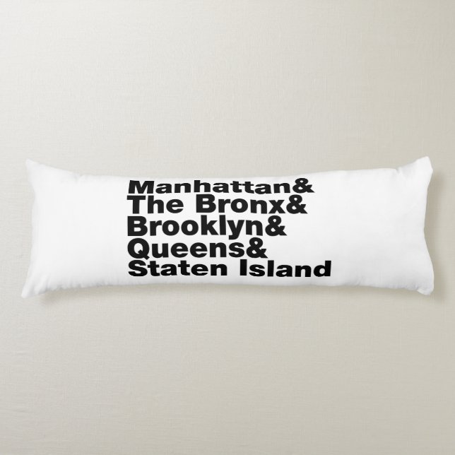 Five Boroughs ~ New York City Body Cushion (Front)