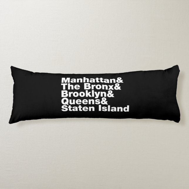 Five Boroughs ~ New York City Body Cushion (Front)
