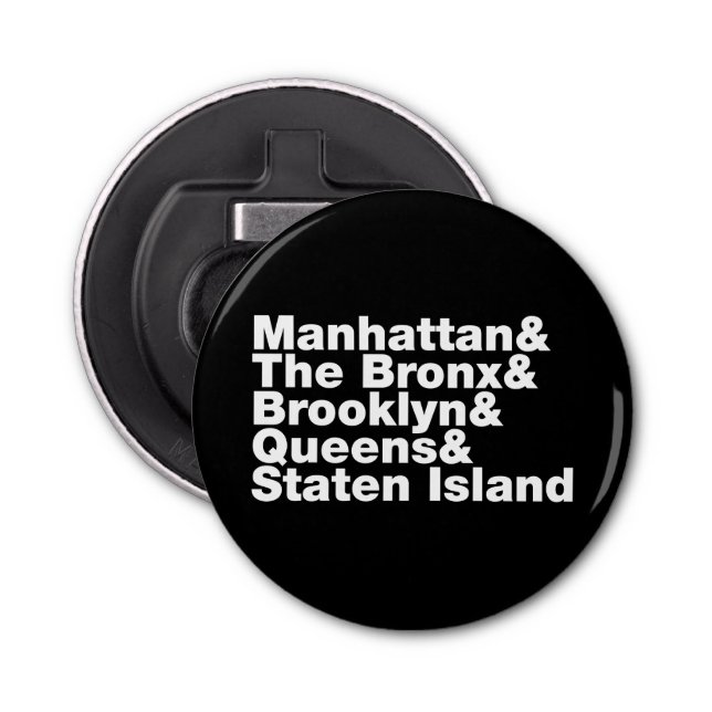 Five Boroughs ~ New York City Bottle Opener (Front)