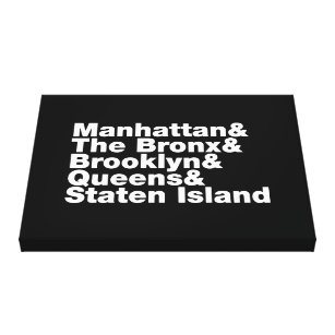 Five Boroughs ~ New York City Canvas Print