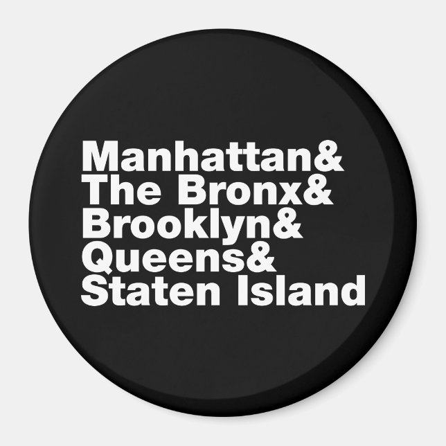Five Boroughs ~ New York City Magnet (Front)