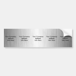 Five Brushed Metal Look Bumper Stickers
