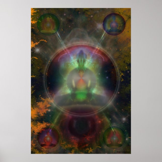 Five Buddha Mandala Poster (Front)