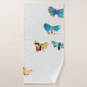 Five Butterflies, Redon Bath Towel